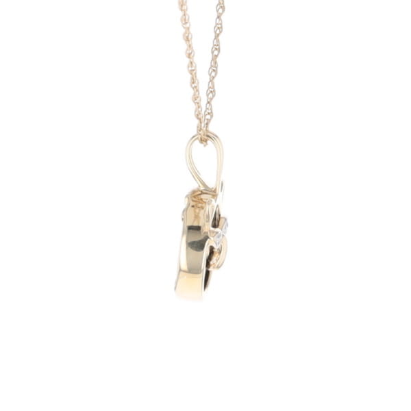 Onyx Cat Pendant with Diamond Eyes