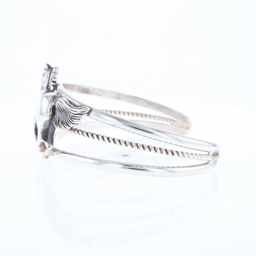 Silver Horse Native Cuff Bracelet