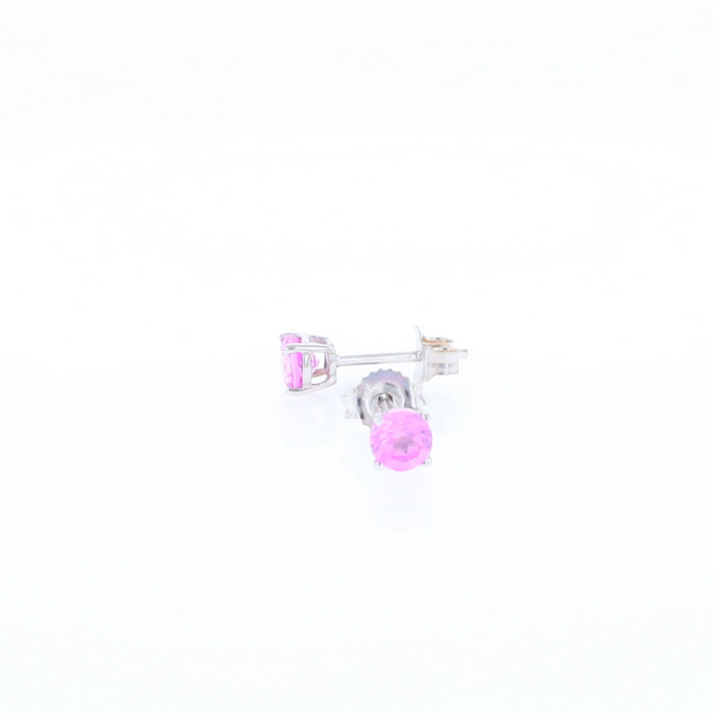 Pink Sapphire Stud Earrings