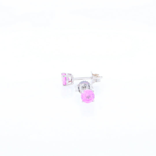 Pink Sapphire Stud Earrings