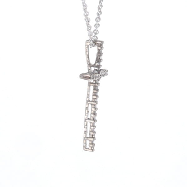 Thin Diamond Cross Necklace