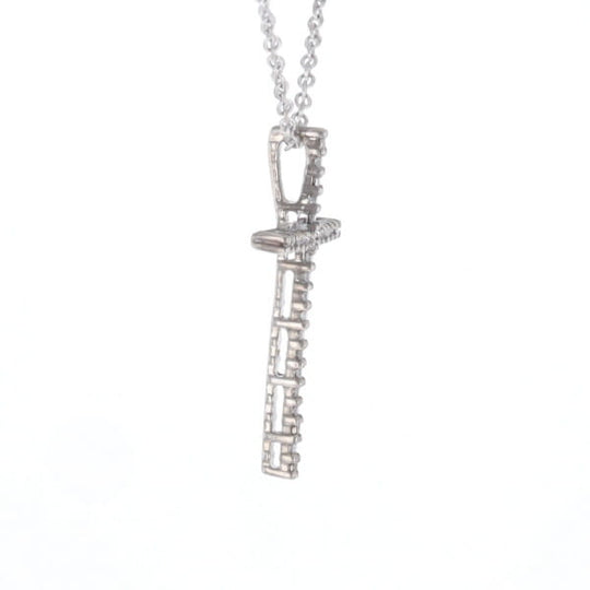 Thin Diamond Cross Necklace