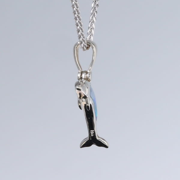 Opal Pendant Inlaid Sea Life Dolphin