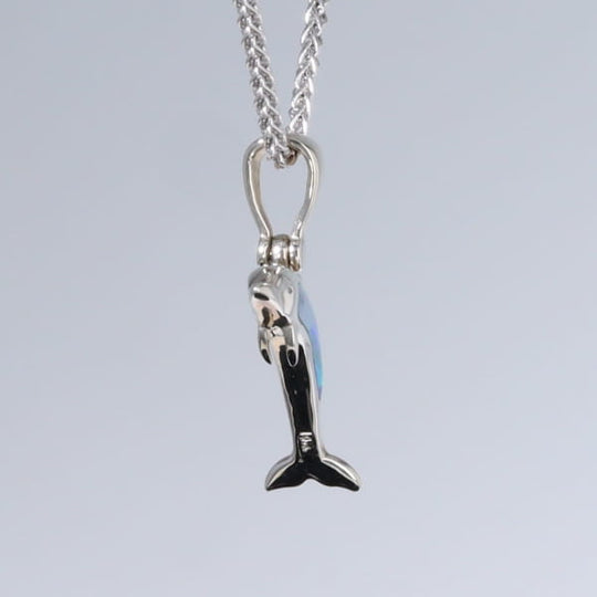 Opal Pendant Inlaid Sea Life Dolphin