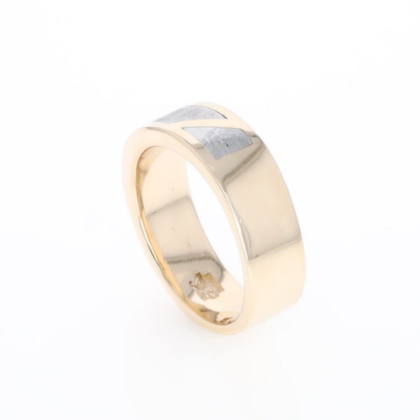 Meteorite Ring, 3 Section Inlaid Design