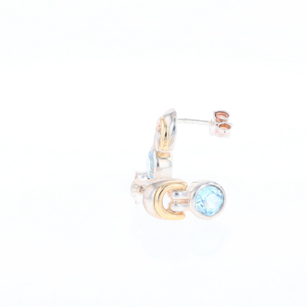 Blue Topaz Stud Earrings