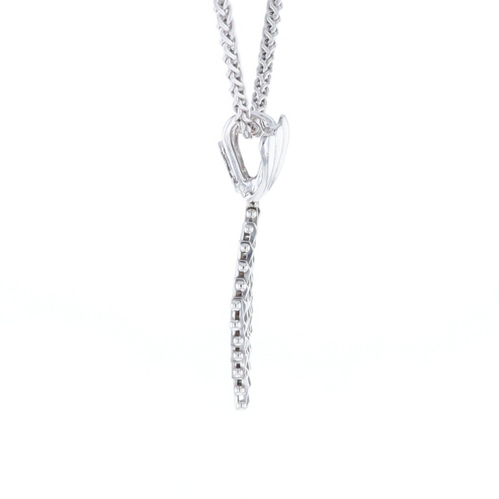 Woven White Gold Pendant