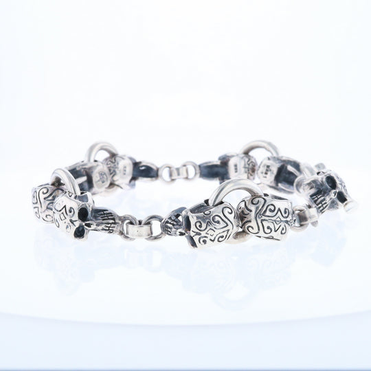 Silver Skull Bracelet