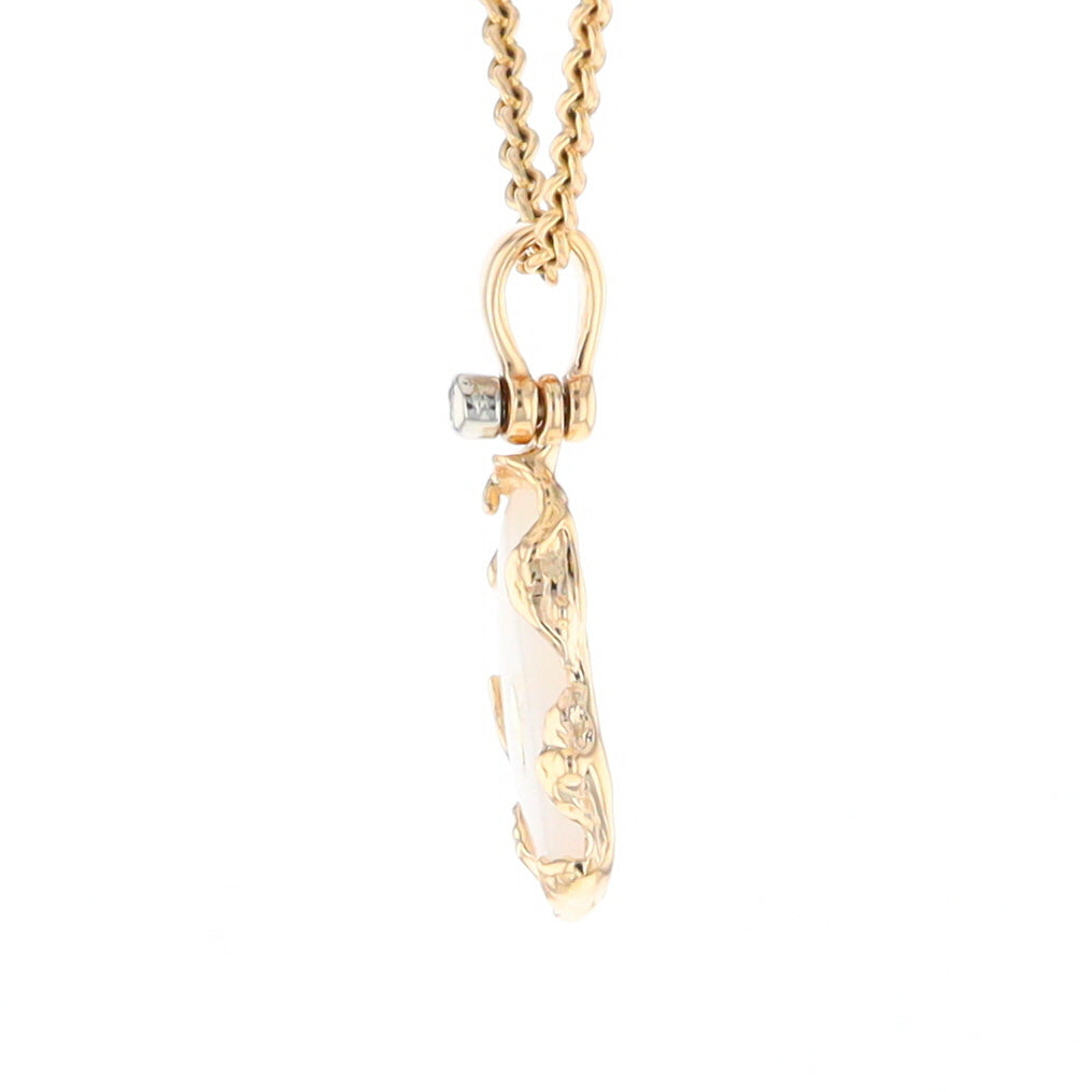 Gold Quartz Freeform Pendant (G2)