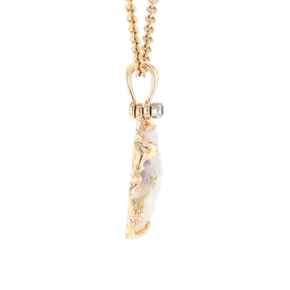 Rough Gold Quartz Freeform Pendant