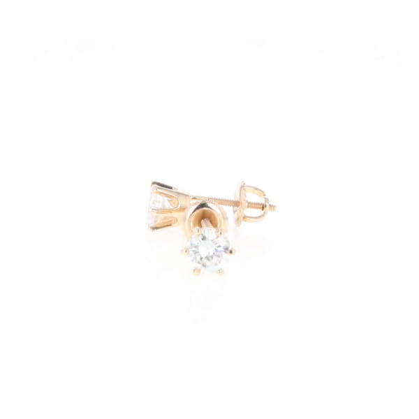 1.1ct 6-Prong Round Diamond Solitaire Studs