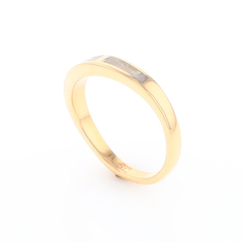 3 Section Gold Quartz Ring Lady’s Anniversary Band G2