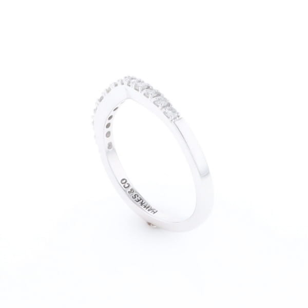 Diamond Contour Wedding Band