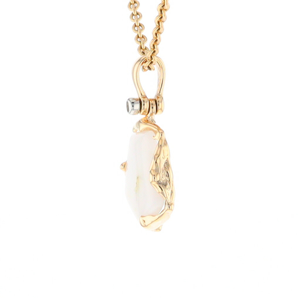 Gold Quartz Freeform Pendant  (G2)