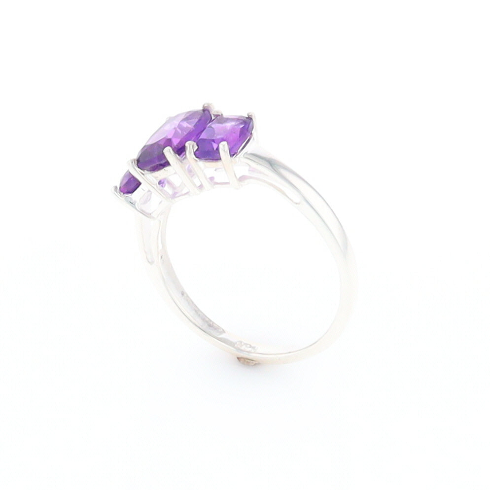 3-Stone Amethyst Ring