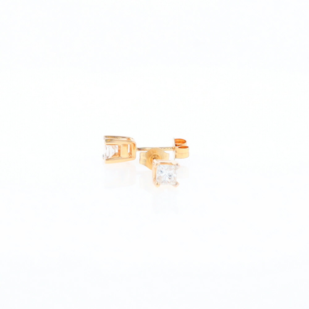 0.48ctw Princess Cut Diamond Studs