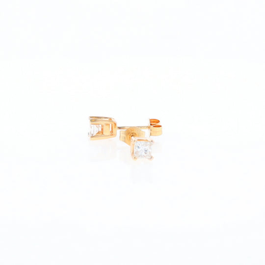 0.48ctw Princess Cut Diamond Studs