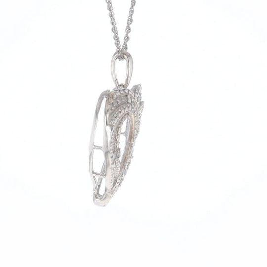 Frosted Diamond Heart Necklace