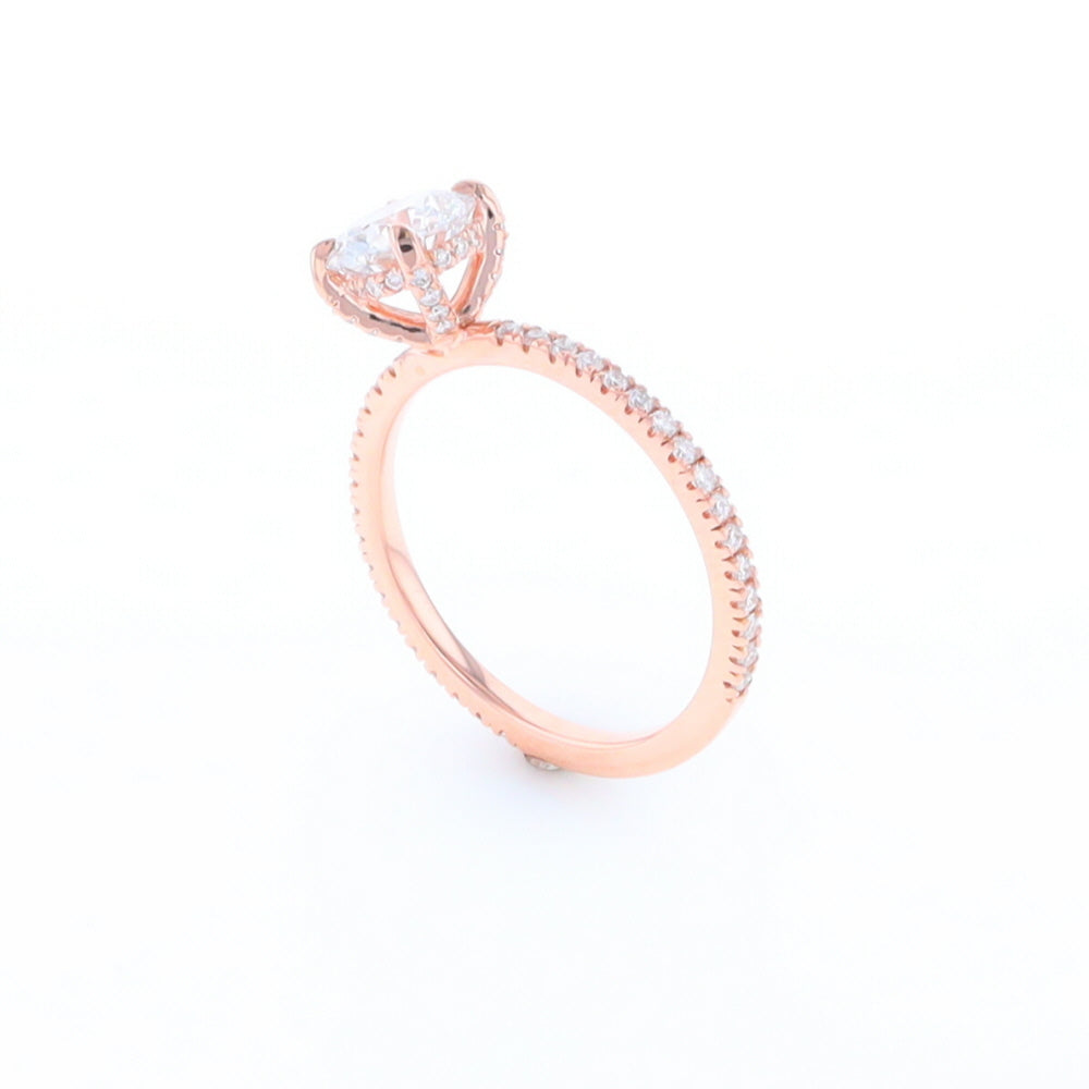 Rose Gold Lab Grown Diamond Engagement Ring