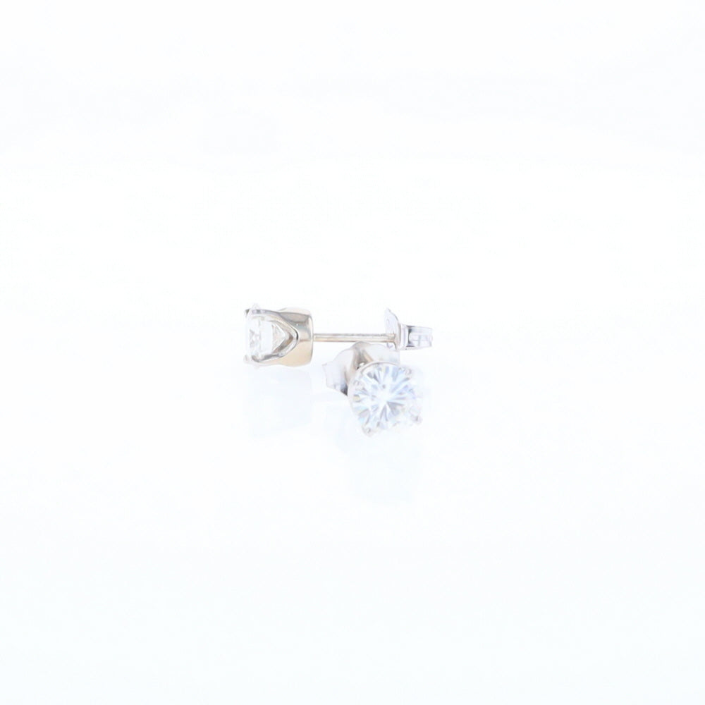 Moissanite Solitaire Stud Earrings