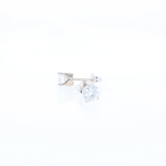 Moissanite Solitaire Stud Earrings