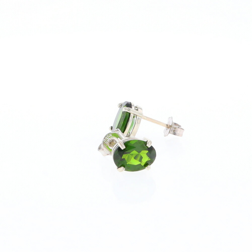 Chrome Diopside Solitaire Studs