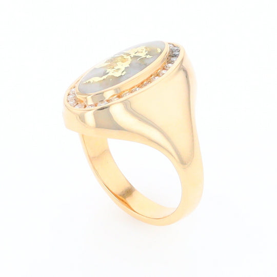 Gold Quartz Ring Lady’s