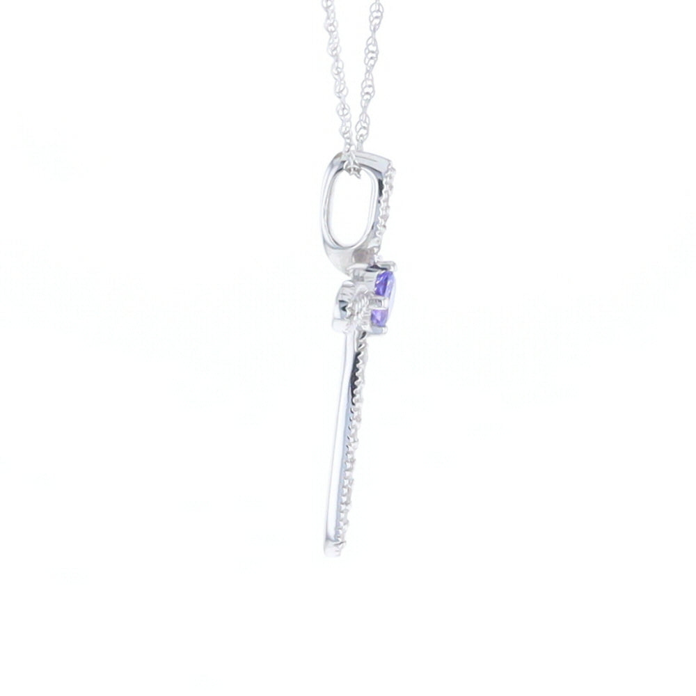 Tanzanite Cross Necklace