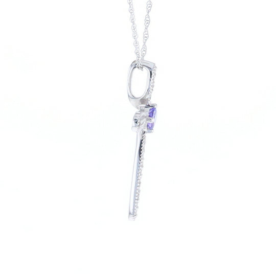 Tanzanite Cross Necklace
