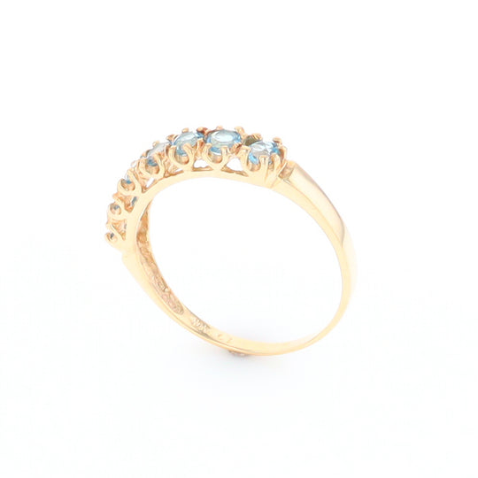 Round Blue Topaz Band