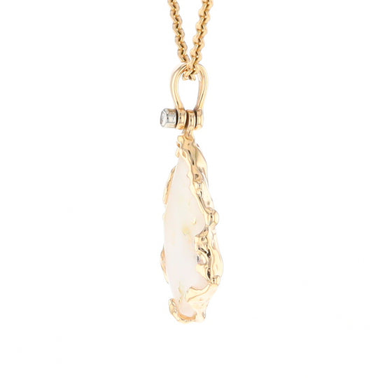 Gold Quartz Freeform Pendant  (G2)