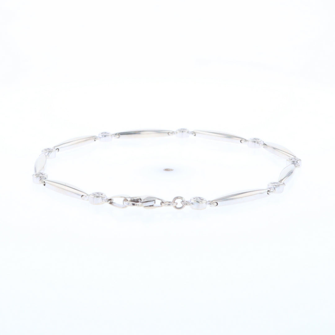 Elongated Link Diamond Bracelet