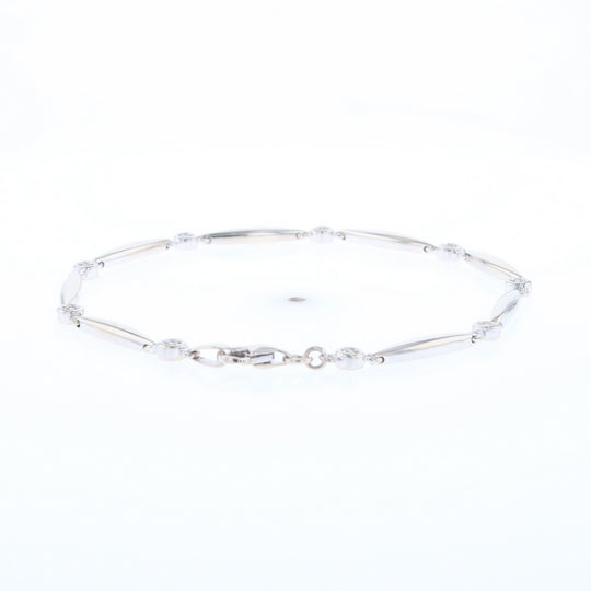 Elongated Link Diamond Bracelet