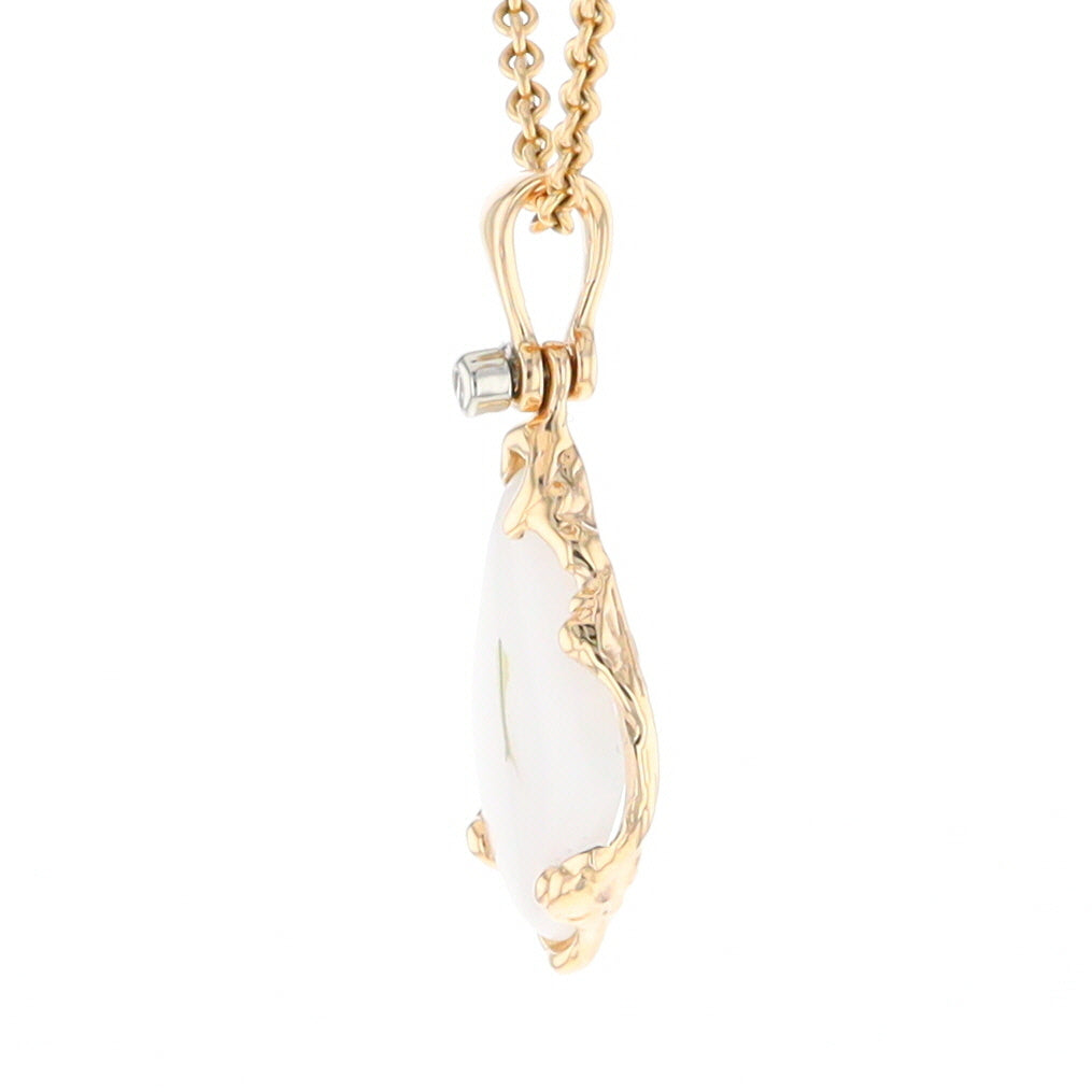 Gold Quartz Freeform Pendant (G2)