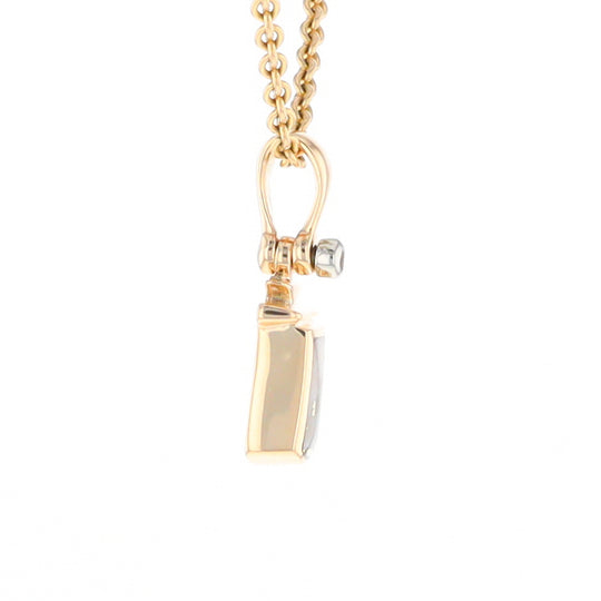 Gold Quartz Banner Shaped Pendant