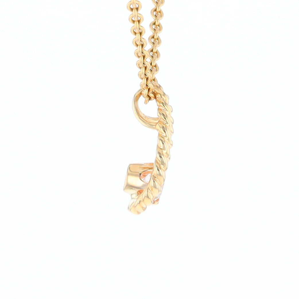 Solitaire Diamond Pear-shaped Rope Pendant