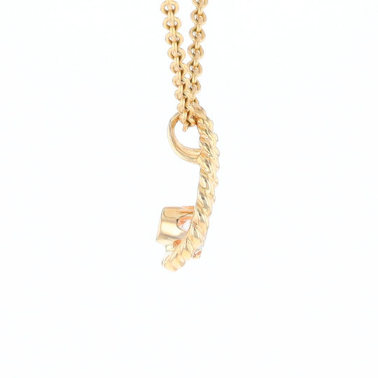 Solitaire Diamond Pear-shaped Rope Pendant