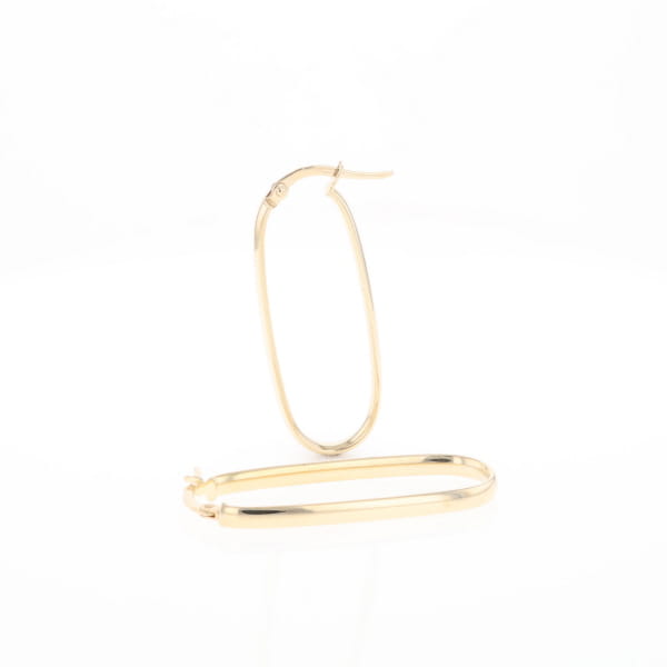 Flat Saddleback Hoop Earrings