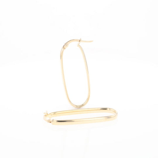 Flat Saddleback Hoop Earrings