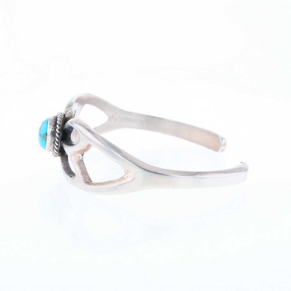 Native Silver Turquoise Butterfly Cuff Bracelet