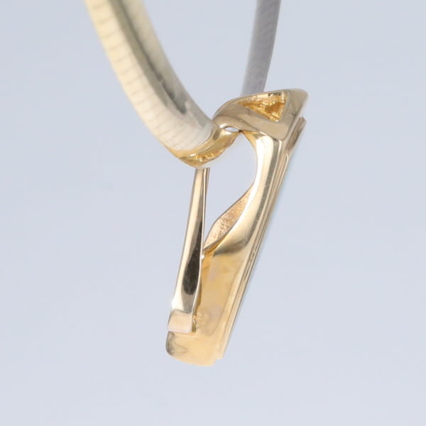 Opal Pendant Triangle Inlaid Design with .06ct Round Diamond
