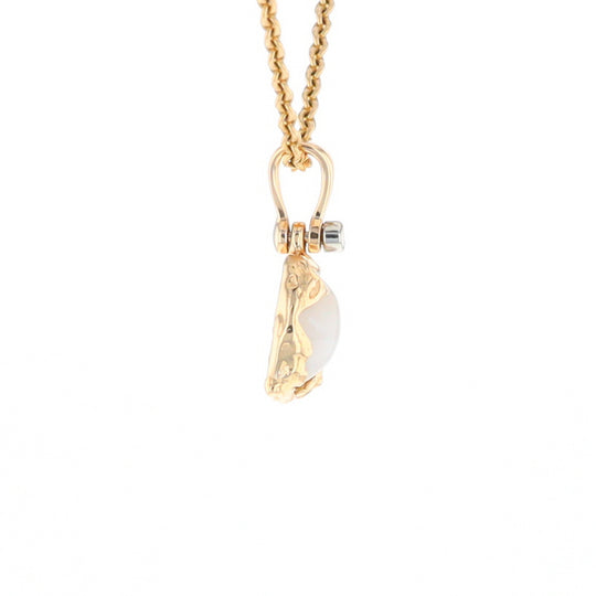 Gold Quartz Freeform Pendant - G1