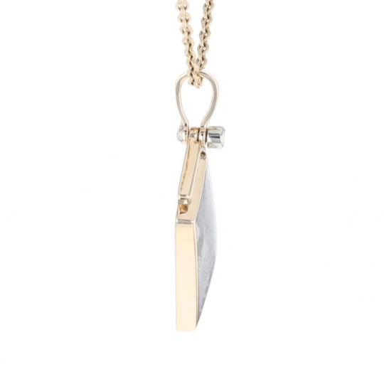 Meteorite Kite Shape Inlaid Pendant with 0.19ctw Diamonds