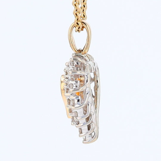 Yellow Gold Diamond Heart Pendant