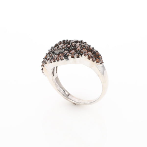 Knot Cluster Orange Diamond Ring