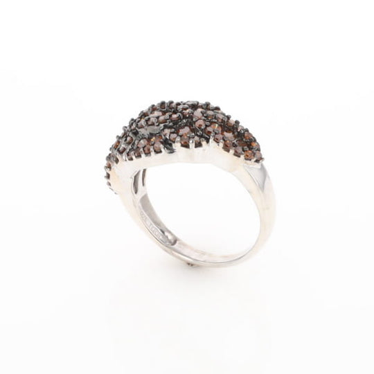 Knot Cluster Orange Diamond Ring