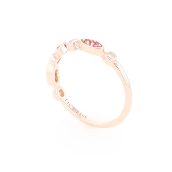 Pink Sapphire Simply Vintage Wedding Band