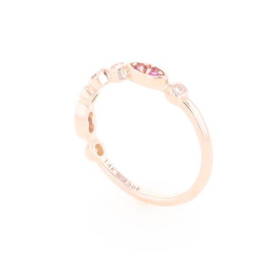 Pink Sapphire Simply Vintage Wedding Band