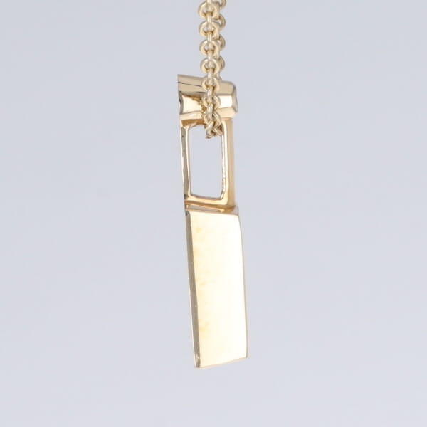 Opal Pendant Rectangle Inlaid Design with .04ctw Round Diamond