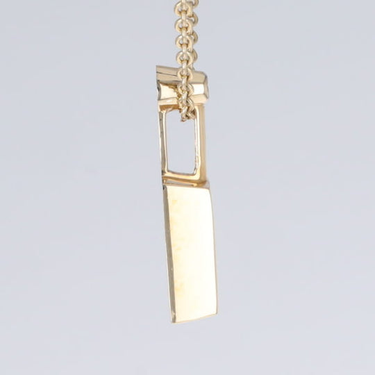 Opal Pendant Rectangle Inlaid Design with .04ctw Round Diamond